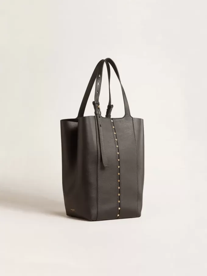 Borsa 24/7 North South in pelle nera con manici regolabili Borsa 24/7 North South in pelle nera con manici regolabili