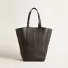 Borsa 24/7 North South in pelle nera con manici regolabili Borsa 24/7 North South in pelle nera con manici regolabili