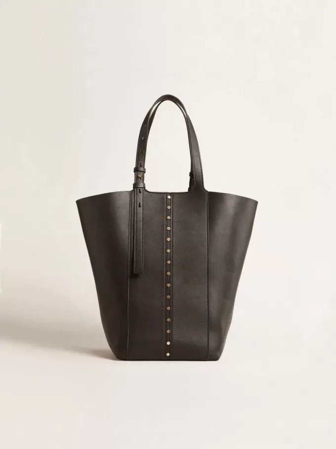 Borsa 24/7 North South in pelle nera con manici regolabili Borsa 24/7 North South in pelle nera con manici regolabili
