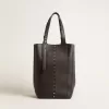 Borsa 24/7 North South in pelle nera con manici regolabili Borsa 24/7 North South in pelle nera con manici regolabili