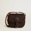 Borsa Francis da donna piccola in pelle marrone scuro