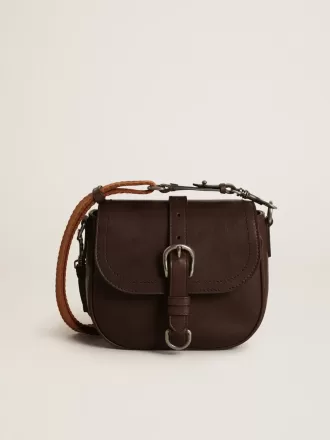 Borsa Francis da donna piccola in pelle marrone scuro