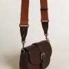 Borsa Francis da donna piccola in pelle marrone scuro