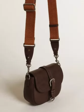 Borsa Francis da donna piccola in pelle marrone scuro