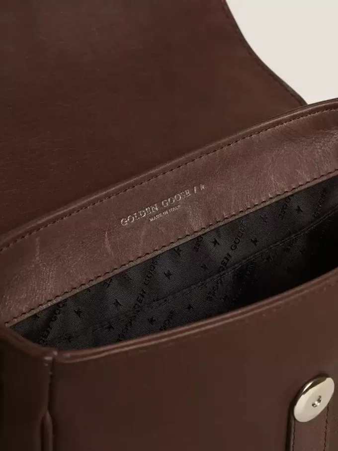 Borsa Francis da donna piccola in pelle marrone scuro