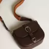 Borsa Francis da donna piccola in pelle marrone scuro