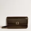 Borsa Gioia in pelle nera lucida con dettagli in metallo Borsa Gioia in pelle nera lucida con dettagli in metallo