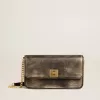 Borsa Gioia in pelle vintage nera con dettagli dorati Borsa Gioia in pelle vintage nera con dettagli dorati