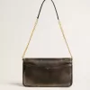 Borsa Gioia in pelle vintage nera con dettagli dorati Borsa Gioia in pelle vintage nera con dettagli dorati