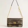 Borsa Gioia in pelle vintage nera con dettagli dorati Borsa Gioia in pelle vintage nera con dettagli dorati