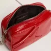 Borsa Mini Star da donna in pelle verniciata rossa con stella tono su tono Borsa Mini Star da donna in pelle verniciata rossa con stella tono su tono
