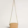 Borsa Mini Star in pelle beige con stampa serpente