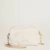 Borsa Mini Star in pelle bianco burro con stella tono su tono Borsa Mini Star in pelle bianco burro con stella tono su tono