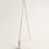 Borsa Mini Star in pelle bianco burro con stella tono su tono Borsa Mini Star in pelle bianco burro con stella tono su tono