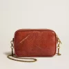 Borsa Mini Star in pelle color ruggine con stampa serpente Borsa Mini Star in pelle color ruggine con stampa serpente