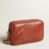Borsa Mini Star in pelle color ruggine con stampa serpente Borsa Mini Star in pelle color ruggine con stampa serpente