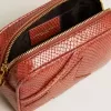 Borsa Mini Star in pelle color ruggine con stampa serpente Borsa Mini Star in pelle color ruggine con stampa serpente