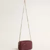 Borsa Mini Star in pelle color vino con stella tono su tono Borsa Mini Star in pelle color vino con stella tono su tono