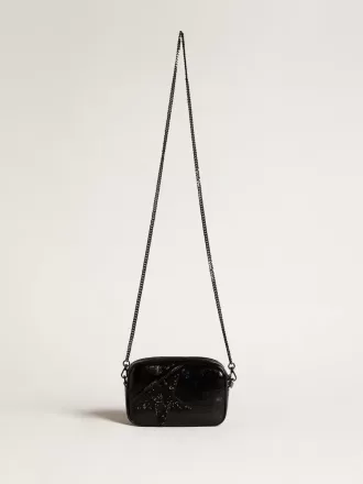 Borsa Mini Star in pelle nera con stella in cristallo Swarovski
