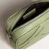 Borsa Mini Star in pelle verde chiaro con stampa serpente