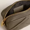 Borsa Mini Star in pelle verde salvia con stella tono su tono Borsa Mini Star in pelle verde salvia con stella tono su tono