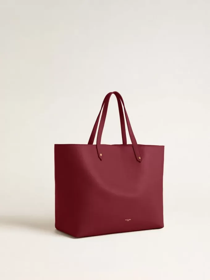 Borsa Pasadena bordeaux in pelle liscia con logo dorato Borsa Pasadena bordeaux in pelle liscia con logo dorato
