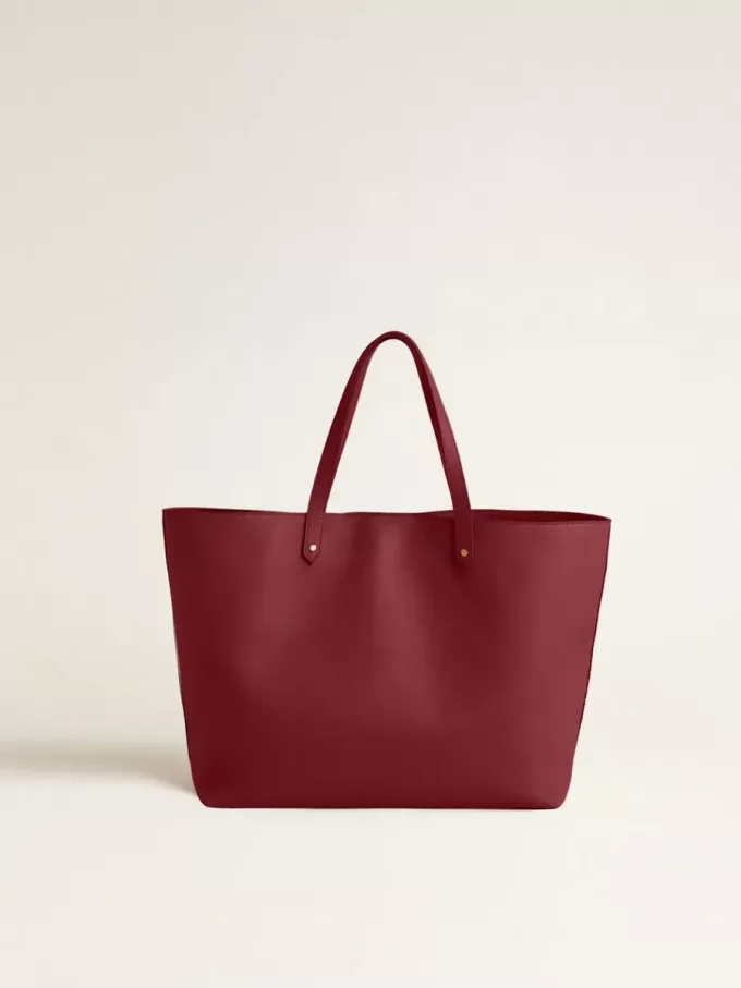 Borsa Pasadena bordeaux in pelle liscia con logo dorato Borsa Pasadena bordeaux in pelle liscia con logo dorato