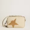 Borsa Star in pelle martellata color burro con stella in cristallo Swarovski Borsa Star in pelle martellata color burro con stella in cristallo Swarovski