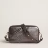 Borsa Star in pelle metallizzata grigia con stella in cristallo Swarovski Borsa Star in pelle metallizzata grigia con stella in cristallo Swarovski