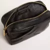 Borsa Star in pelle nera con stella tono su tono