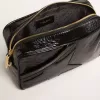 Borsa Star in pelle nera lucida con stella tono su tono Borsa Star in pelle nera lucida con stella tono su tono