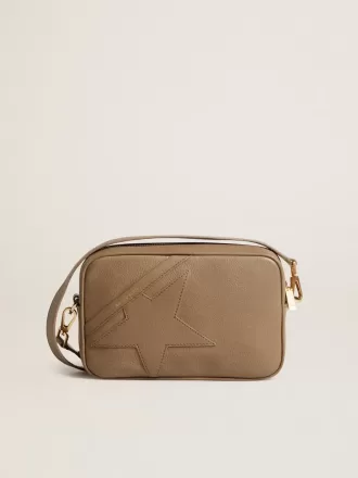 Borsa Star in pelle verde salvia con stella tono su tono