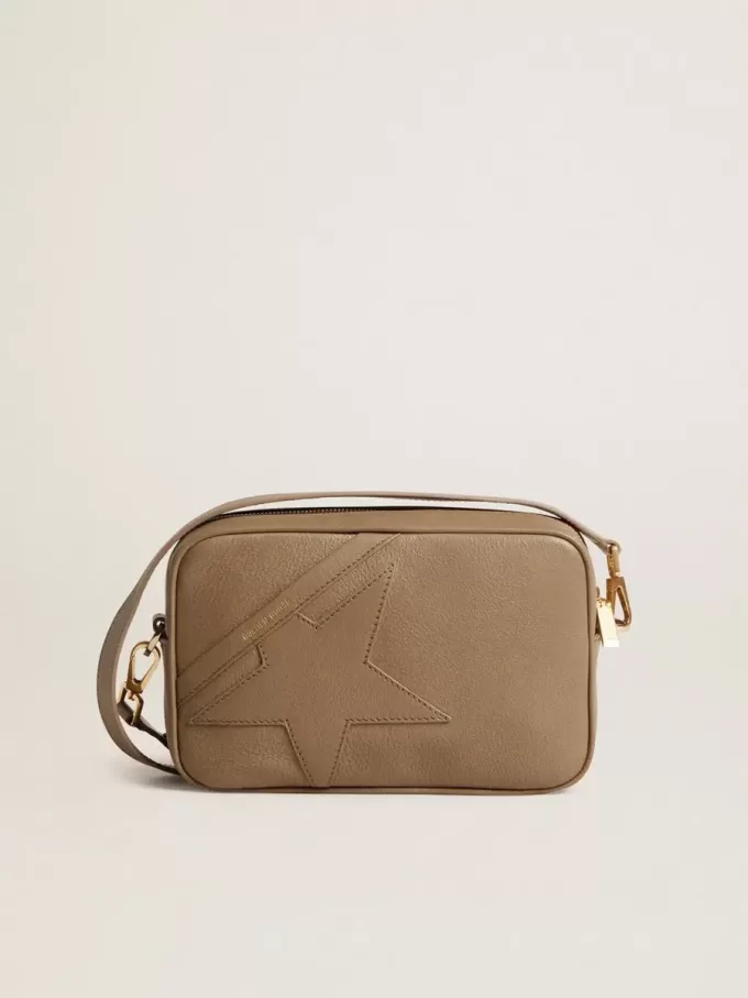 Borsa Star in pelle verde salvia con stella tono su tono Borsa Star in pelle verde salvia con stella tono su tono