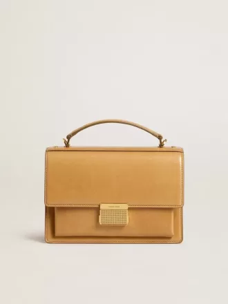 Borsa Venezia in pelle goffrata giallo ocra con dettagli dorati