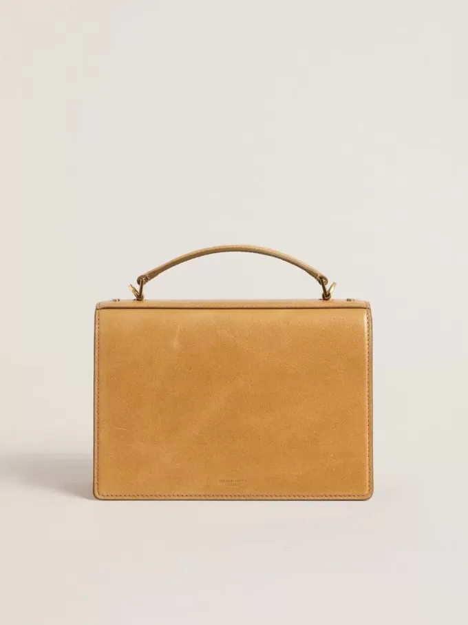 Borsa Venezia in pelle goffrata giallo ocra con dettagli dorati Borsa Venezia in pelle goffrata giallo ocra con dettagli dorati