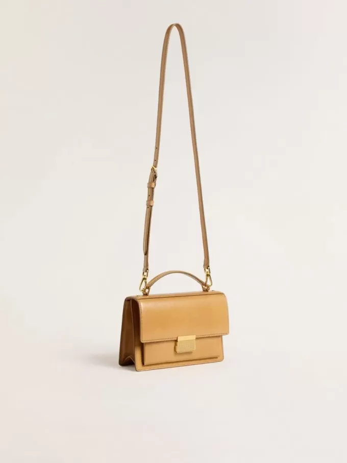 Borsa Venezia in pelle goffrata giallo ocra con dettagli dorati Borsa Venezia in pelle goffrata giallo ocra con dettagli dorati