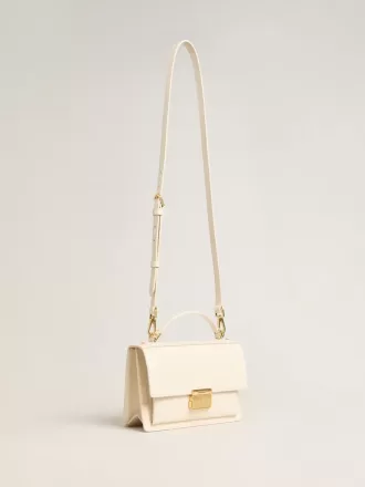 Borsa Venezia in pelle martellata color burro con dettagli dorati