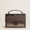 Borsa Venezia in pelle metallizzata grigio antracite con dettagli neri Borsa Venezia in pelle metallizzata grigio antracite con dettagli neri