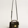 Borsa Venezia in pelle nera con foulard multicolore Borsa Venezia in pelle nera con foulard multicolore