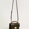 Borsa Venezia in pelle nera con sciarpa e doppio ciondolo Borsa Venezia in pelle nera con sciarpa e doppio ciondolo