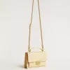 Borsa Venezia in pelle stampata pitone beige con dettagli dorati Borsa Venezia in pelle stampata pitone beige con dettagli dorati