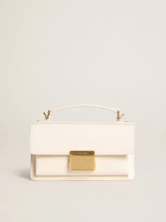 Borsa Venezia piccola in pelle color burro con dettagli dorati