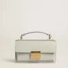 Borsa Venezia piccola in pelle grigio minerale con dettagli dorati Borsa Venezia piccola in pelle grigio minerale con dettagli dorati