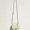 Borsa Venezia piccola in pelle grigio minerale con dettagli dorati Borsa Venezia piccola in pelle grigio minerale con dettagli dorati