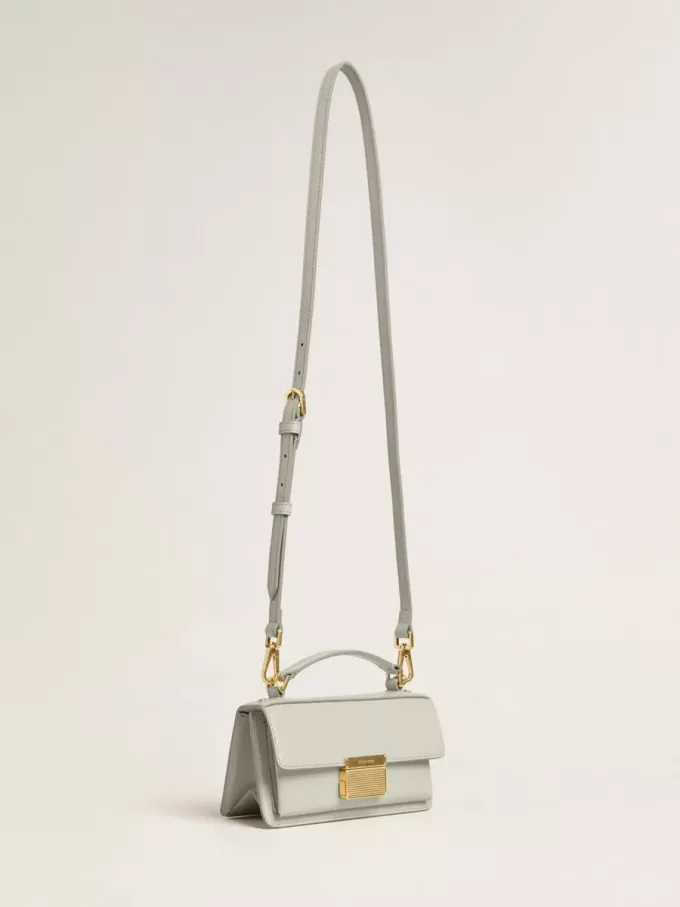 Borsa Venezia piccola in pelle grigio minerale con dettagli dorati Borsa Venezia piccola in pelle grigio minerale con dettagli dorati
