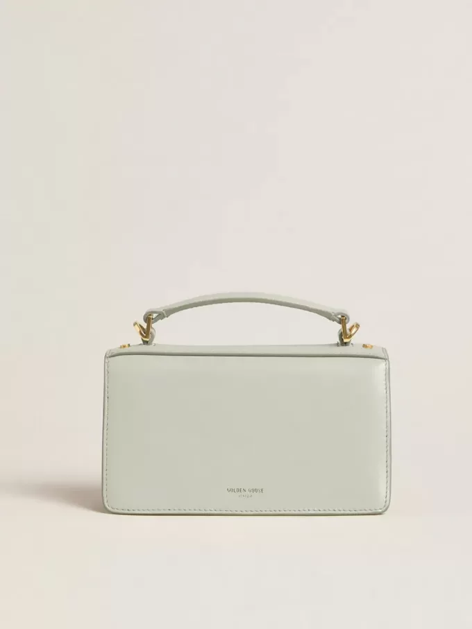 Borsa Venezia piccola in pelle grigio minerale con dettagli dorati Borsa Venezia piccola in pelle grigio minerale con dettagli dorati