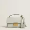 Borsa Venezia piccola in pelle grigio minerale con dettagli dorati Borsa Venezia piccola in pelle grigio minerale con dettagli dorati