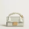 Borsa Venezia piccola in pelle grigio minerale con dettagli dorati Borsa Venezia piccola in pelle grigio minerale con dettagli dorati
