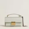 Borsa Venezia piccola in pelle grigio minerale con dettagli dorati Borsa Venezia piccola in pelle grigio minerale con dettagli dorati