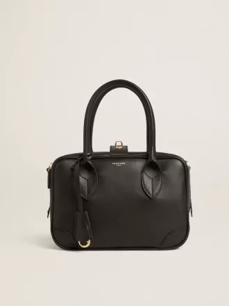 Borsa Vita in morbida pelle nera con dettagli dorati Borsa Vita in morbida pelle nera con dettagli dorati